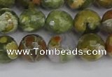 CRH529 15.5 inches 10mm faceted round rhyolite beads wholesale