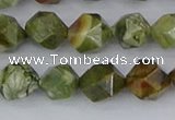 CRH542 15.5 inches 8mm faceted nuggets rhyolite beads wholesale