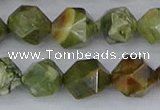 CRH544 15.5 inches 12mm faceted nuggets rhyolite beads wholesale