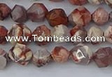 CRH547 15.5 inches 6mm faceted nuggets rhyolite gemstone beads