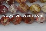 CRH548 15.5 inches 8mm faceted nuggets rhyolite gemstone beads