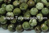 CRH57 15.5 inches 10mm faceted round rhyolite beads wholesale