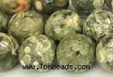 CRH581 15 inches 8mm faceted round rhyolite beads wholesale