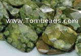 CRH80 15.5 inches 15*20mm faceted rectangle rhyolite beads wholesale