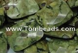 CRH81 15.5 inches 18*25mm faceted rectangle rhyolite beads wholesale