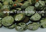 CRH90 15.5 inches 14*18mm faceted oval rhyolite beads wholesale