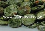 CRH91 15.5 inches 16*20mm faceted oval rhyolite beads wholesale