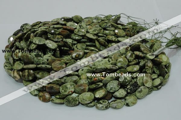 CRH91 15.5 inches 16*20mm faceted oval rhyolite beads wholesale