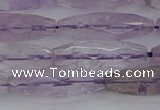 CRI04 15.5 inches 10*30mm faceted rice amethyst beads wholesale