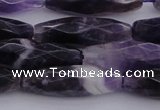 CRI05 15.5 inches 10*30mm faceted rice dogtooth amethyst beads