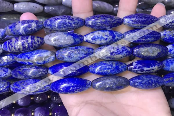 CRI101 15.5 inches 12*30mm rice lapis lazuli gemstone beads