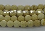 CRI210 15.5 inches 4mm faceted round riverstone beads wholesale