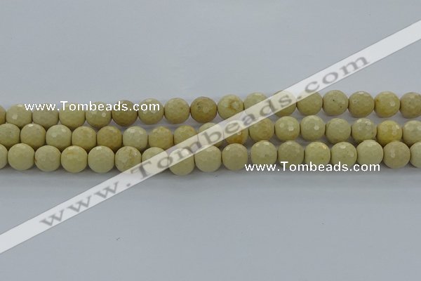 CRI213 15.5 inches 10mm faceted round riverstone beads wholesale