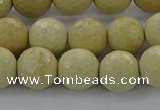 CRI214 15.5 inches 12mm faceted round riverstone beads wholesale