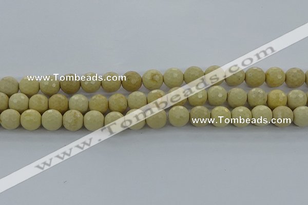 CRI214 15.5 inches 12mm faceted round riverstone beads wholesale