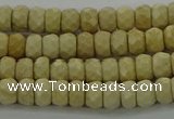 CRI220 15.5 inches 4*6mm faceted rondelle riverstone beads