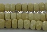 CRI221 15.5 inches 5*8mm faceted rondelle riverstone beads