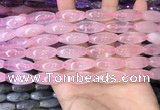 CRI300 15.5 inches 10*25mm rice rose quartz gemstone beads