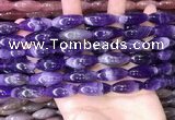 CRI302 15.5 inches 10*25mm rice dogtooth amethyst beads wholesale