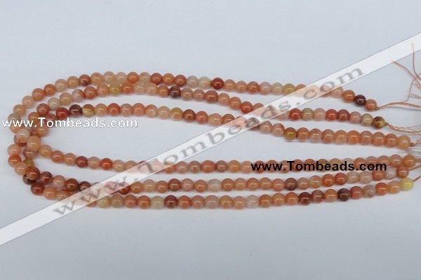 CRJ200 15.5 inches 6mm round natural red jade gemstone beads