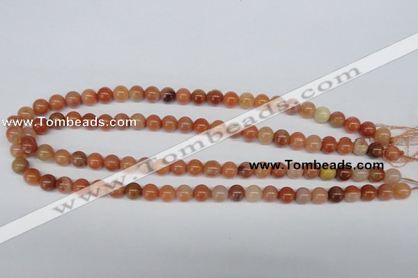 CRJ201 15.5 inches 8mm round natural red jade gemstone beads