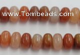 CRJ204 15 inches 7*12mm rondelle natural red jade beads