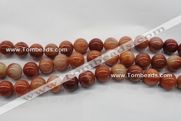 CRJ504 15.5 inches 12mm round red jade gemstone beads