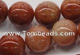 CRJ505 15.5 inches 14mm round red jade gemstone beads