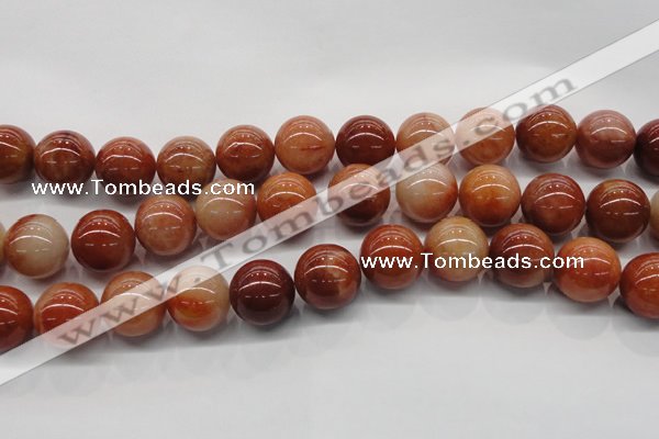 CRJ506 15.5 inches 16mm round red jade gemstone beads