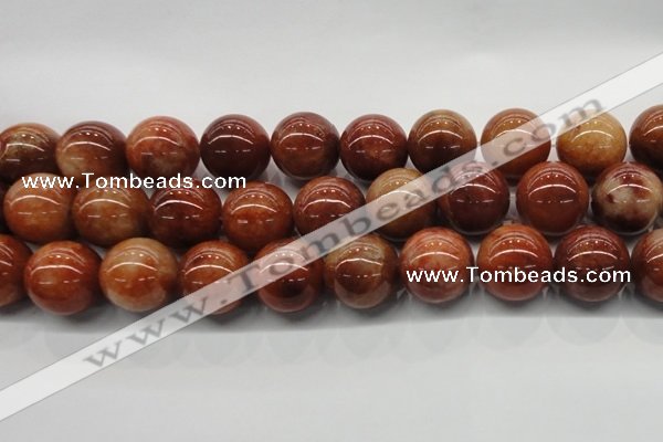 CRJ507 15.5 inches 18mm round red jade gemstone beads