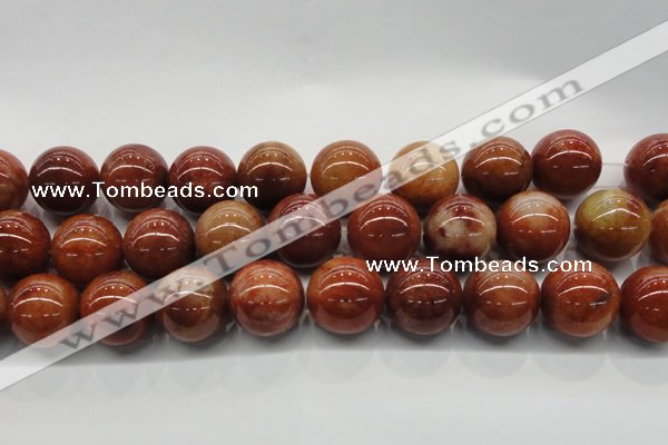 CRJ508 15.5 inches 20mm round red jade gemstone beads