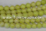 CRO02 15.5 inches 6mm round lemon jade gemstone beads wholesale