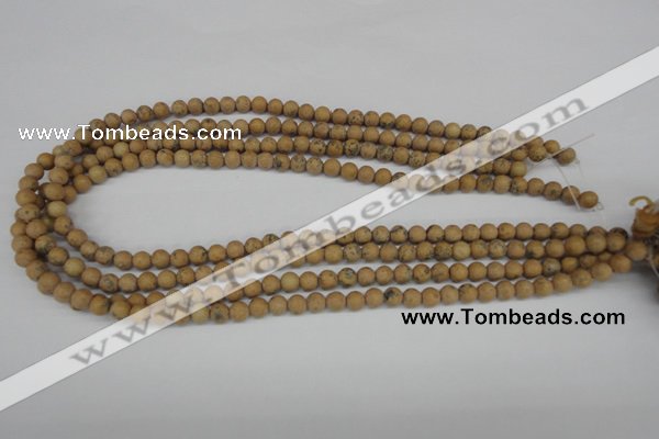 CRO08 15.5 inches 6mm round Chinese picture jasper beads wholesale