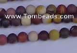 CRO1000 15.5 inches 4mm round matte mookaite gemstone beads