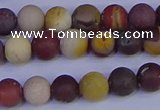 CRO1002 15.5 inches 8mm round matte mookaite gemstone beads