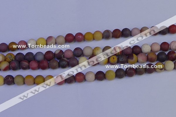 CRO1003 15.5 inches 10mm round matte mookaite gemstone beads