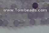 CRO1010 15.5 inches 4mm round matte amethyst gemstone beads