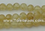 CRO1020 15.5 inches 4mm round yellow watermelon quartz beads