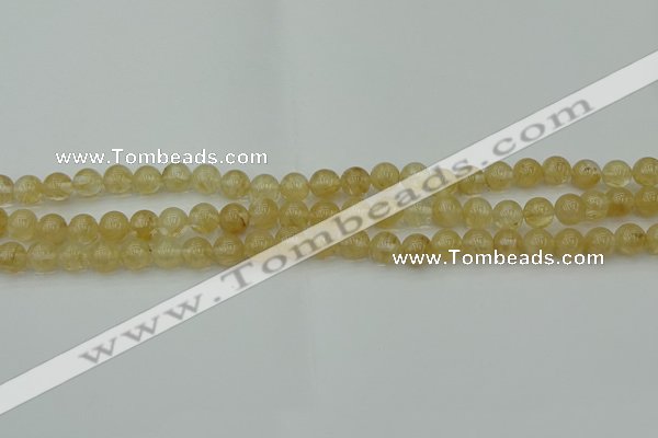 CRO1021 15.5 inches 6mm round yellow watermelon quartz beads