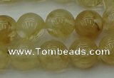 CRO1023 15.5 inches 10mm round yellow watermelon quartz beads