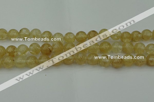 CRO1025 15.5 inches 14mm round yellow watermelon quartz beads