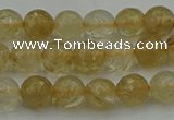 CRO1030 15.5 inches 4mm faceted round yellow watermelon quartz beads