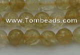 CRO1031 15.5 inches 6mm faceted round yellow watermelon quartz beads