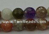 CRO1044 15.5 inches 12mm faceted round mixed gemstone beads