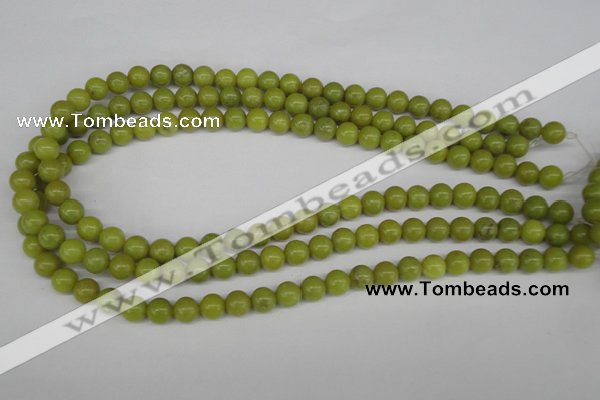 CRO108 15.5 inches 8mm round lemon jade beads wholesale