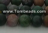 CRO1083 15.5 inches 10mm round matte Indian agate beads wholesale