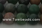 CRO1084 15.5 inches 12mm round matte Indian agate beads wholesale