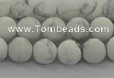 CRO1142 15.5 inches 8mm round matte white howlite beads