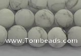 CRO1143 15.5 inches 10mm round matte white howlite beads