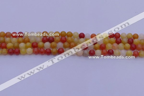 CRO1161 15.5 inches 6mm round golden silk jade beads wholesale